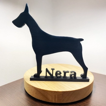 Silhouette 3D personnalisée de votre chien – Race & Prénom