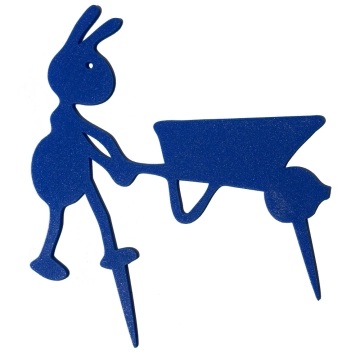 Fourmi de Jardin avec Brouette – Silhouette décorative à planter