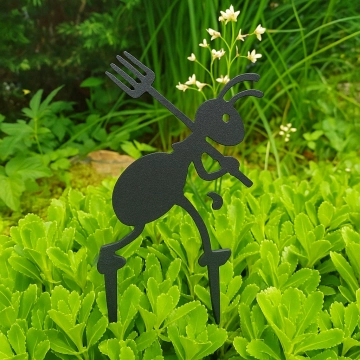Décoration de Jardin – Silhouette Fourmi avec Fourche (à planter)